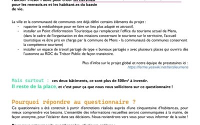 Enquête sur le futur tiers lieu à Mens !