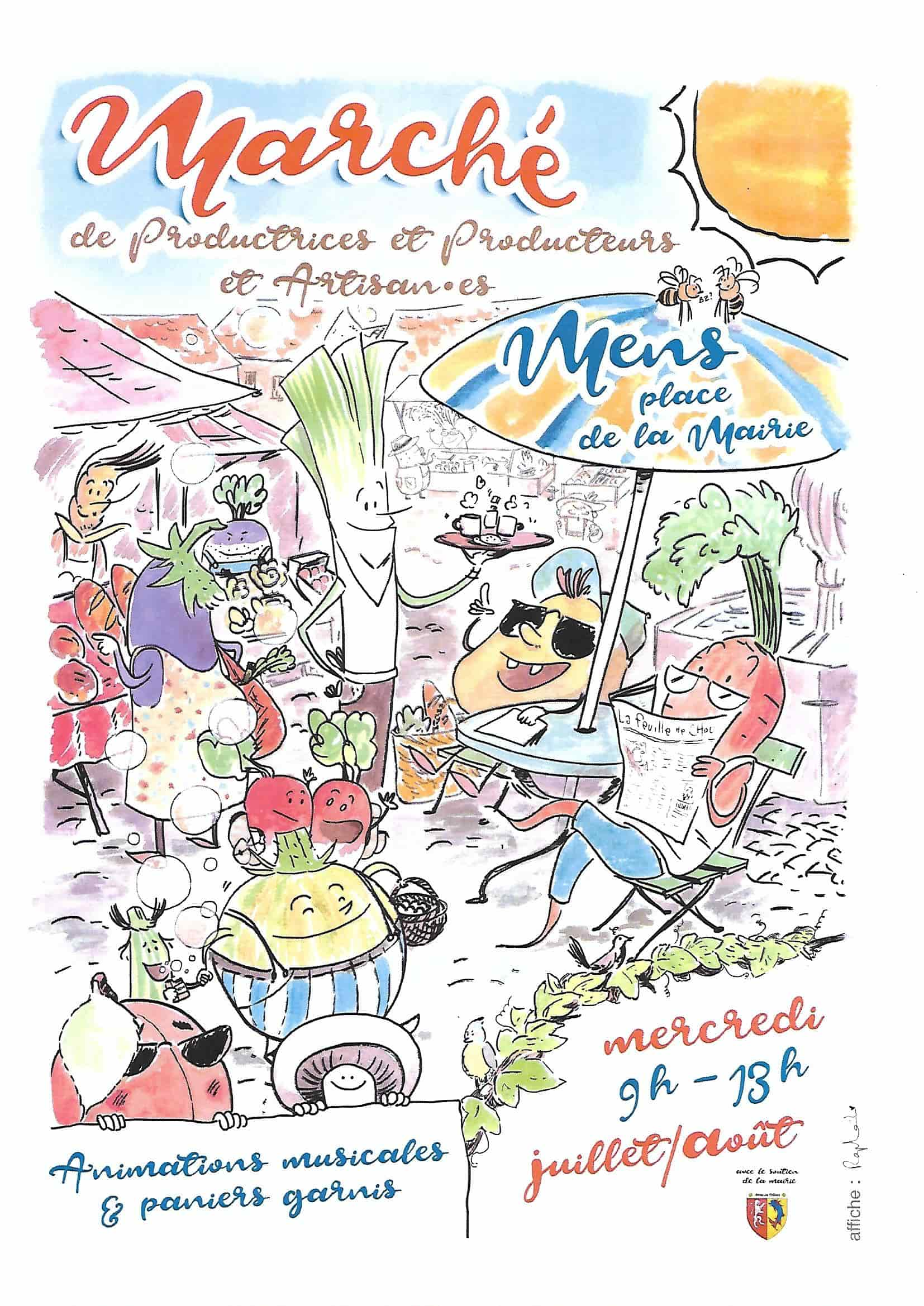 Affiche marché des producteurs et artisans