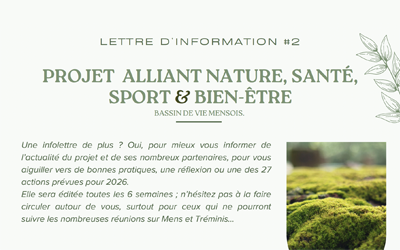 Infolettre n°2 – Projet alliant nature, santé, sport et bien-être